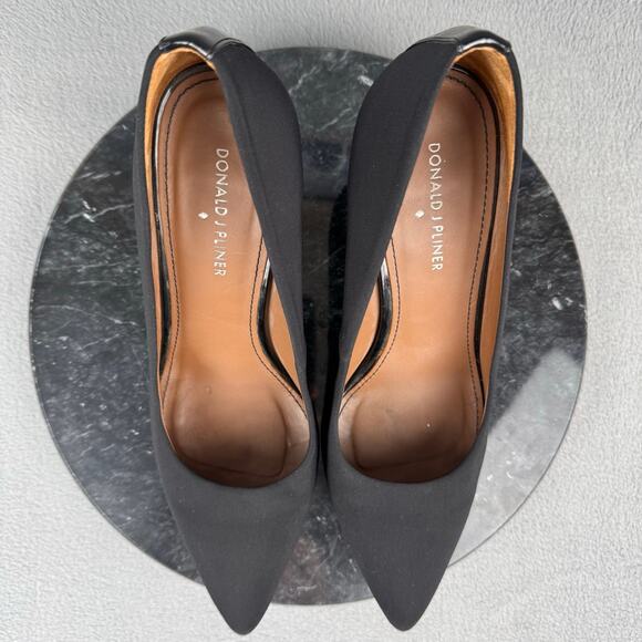 Donald J Pliner Treva Black Pump Platform Heels Vero Cuoio Women’s Size 9.5M US - Picture 6 of 9